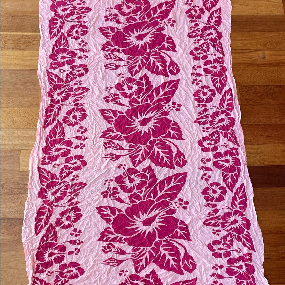 Floral Hot Pink & Light Pink Sarong NWOT